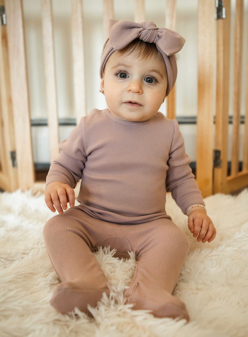 Dusty Rose Ribbed Headband