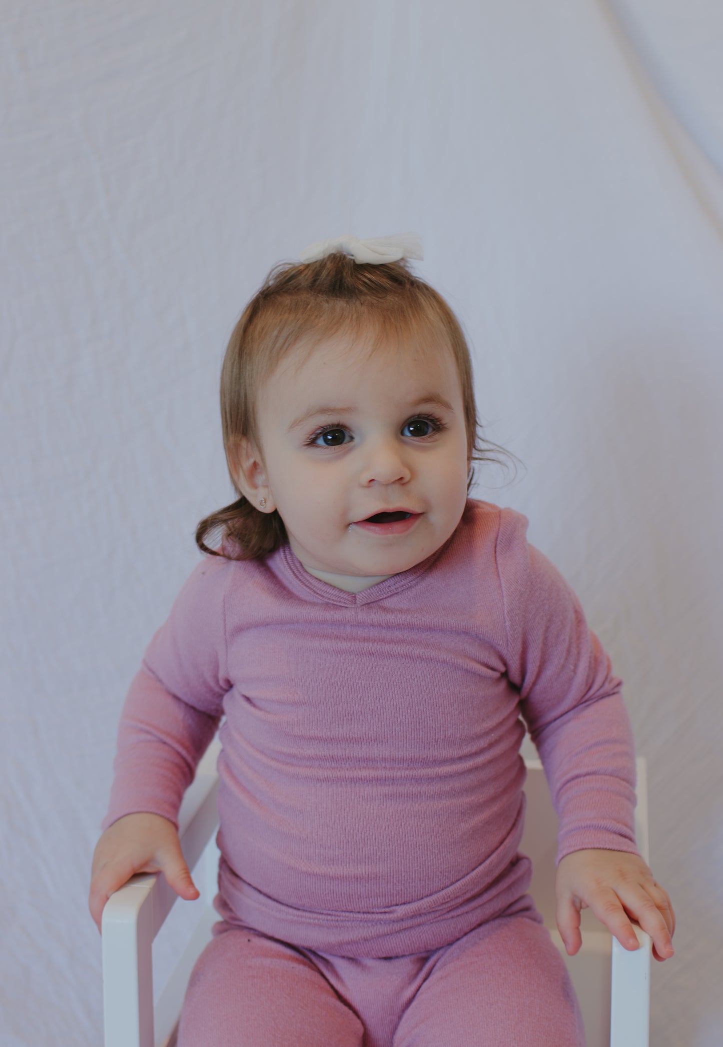 Dusty Pink V-Neck Set