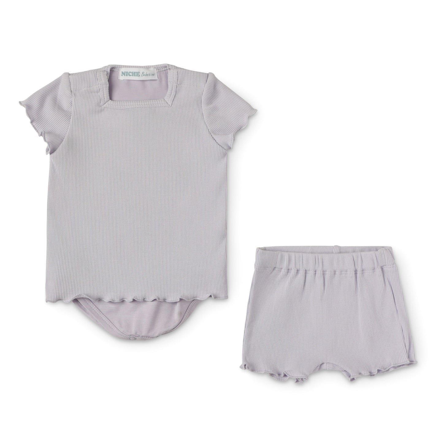 Lavender Square Neck Set