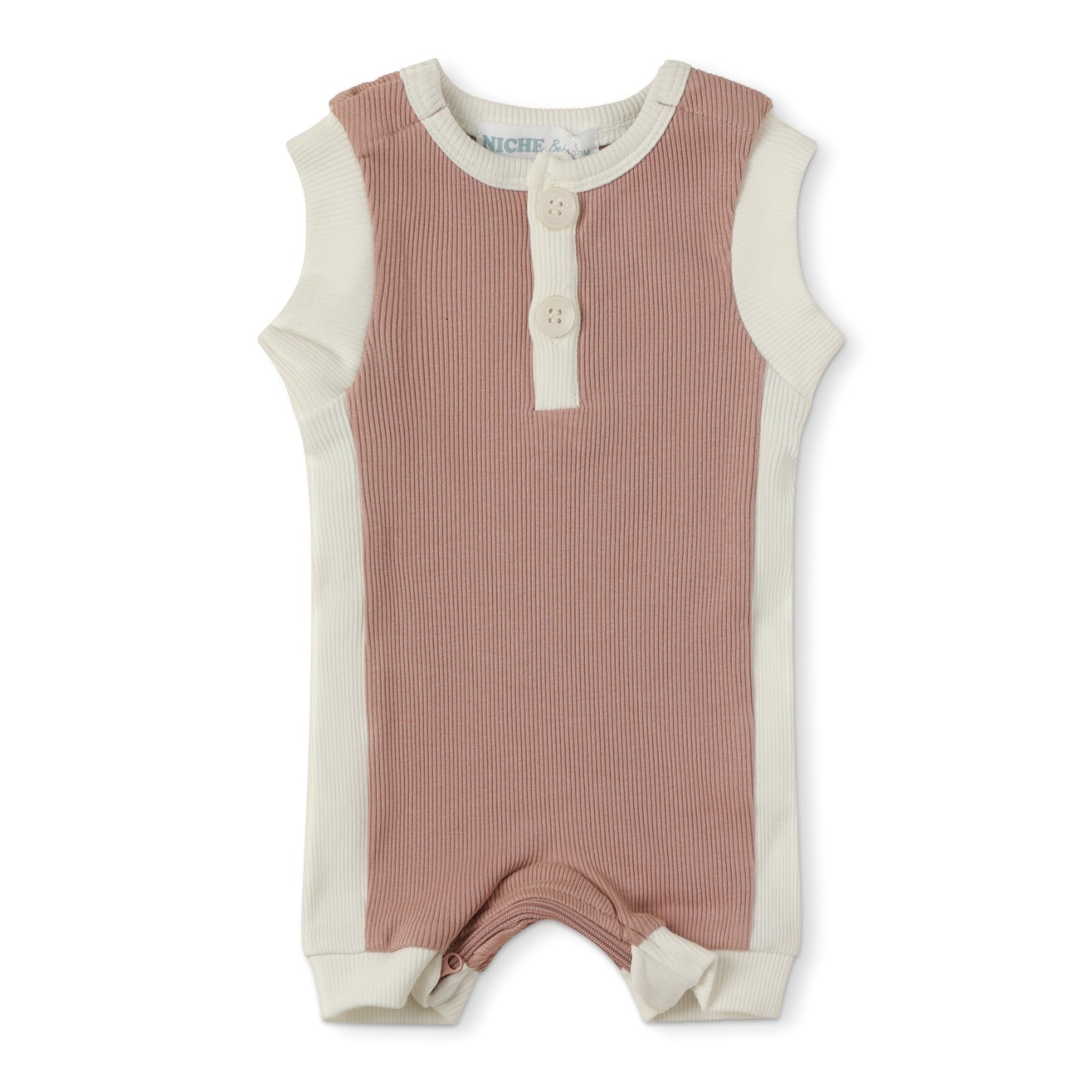 Dusty Rose Color Block Romper