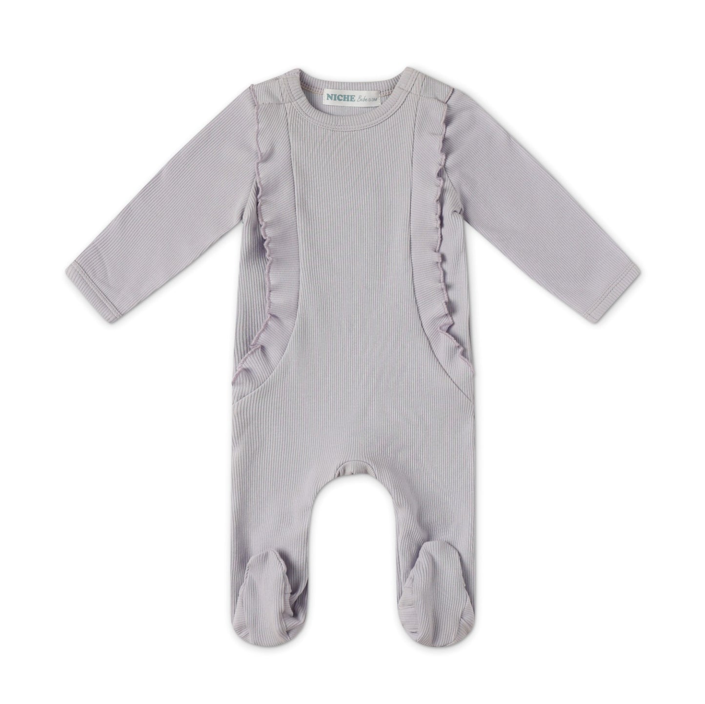Lavender Ruffle Footie