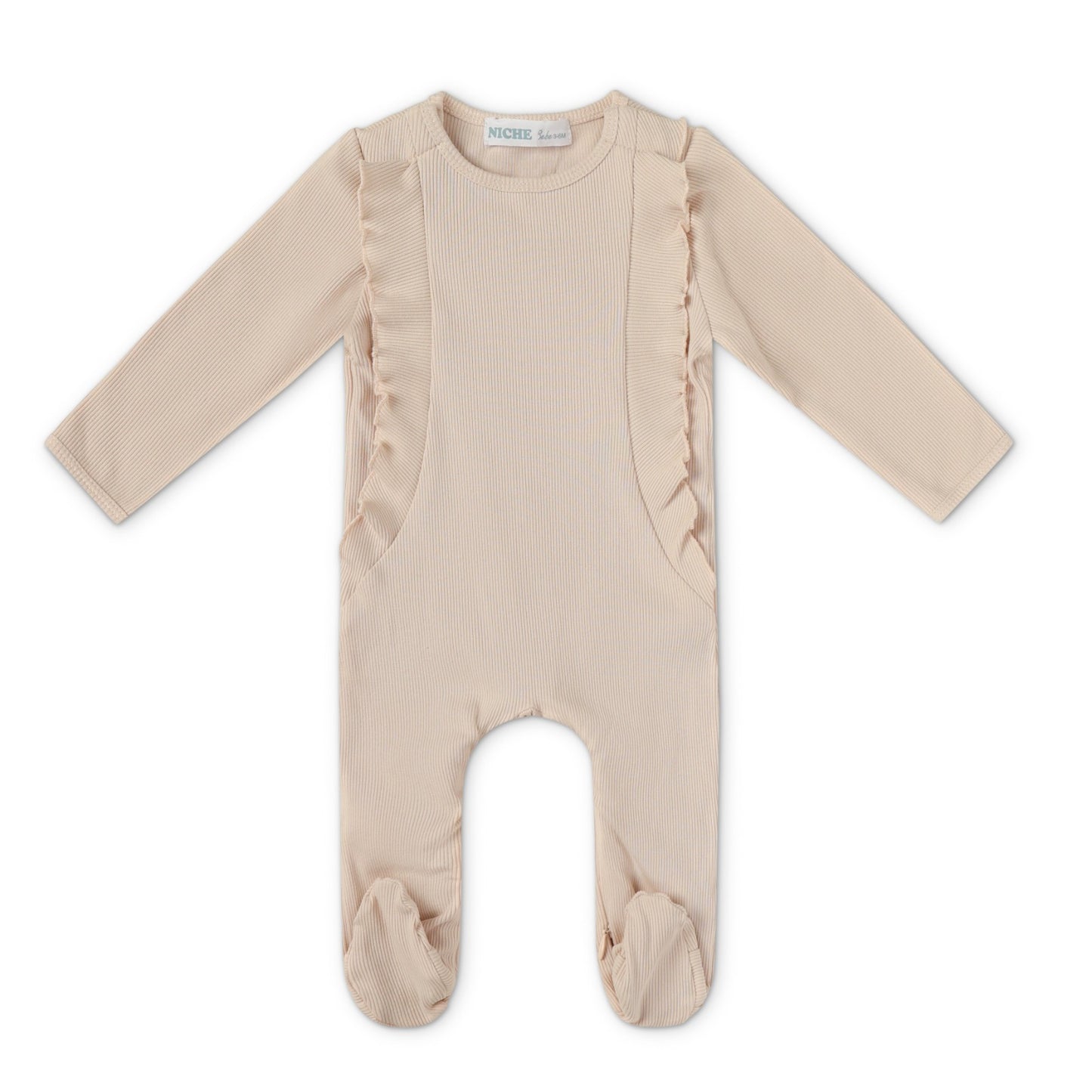 Pale Pink Ruffle Footie