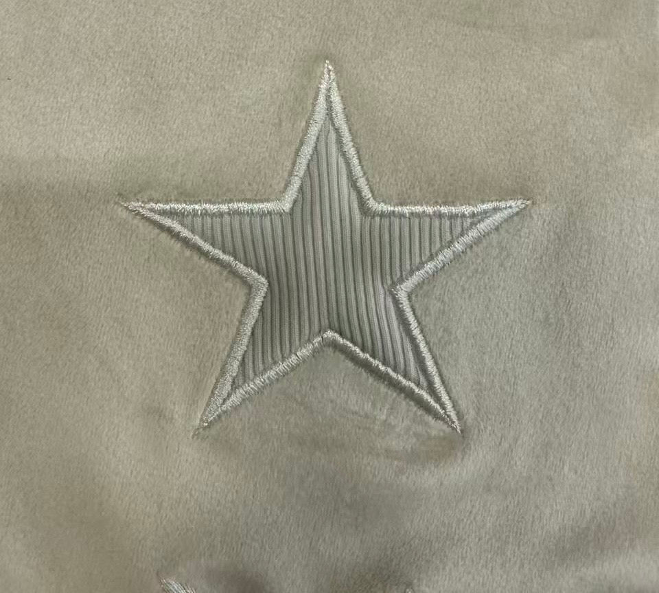 Beige Ribbed Velour Set