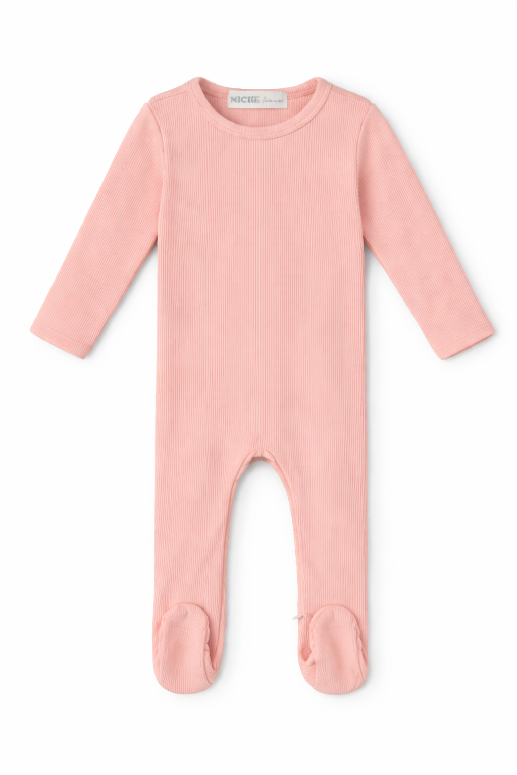 Ballet Pink Ribbed Footie