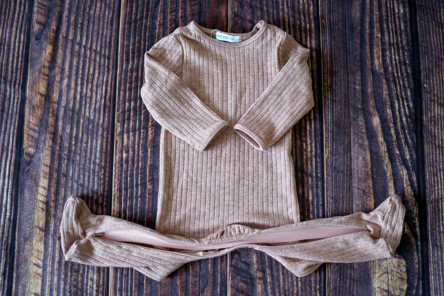 Dusty Rose Thick Ribbed Footie