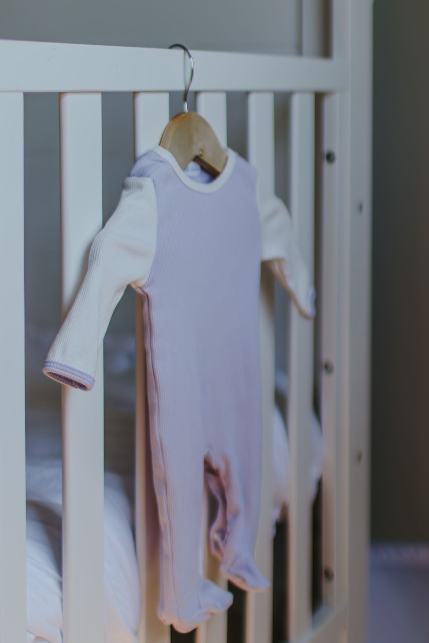 Lavender Block Footie