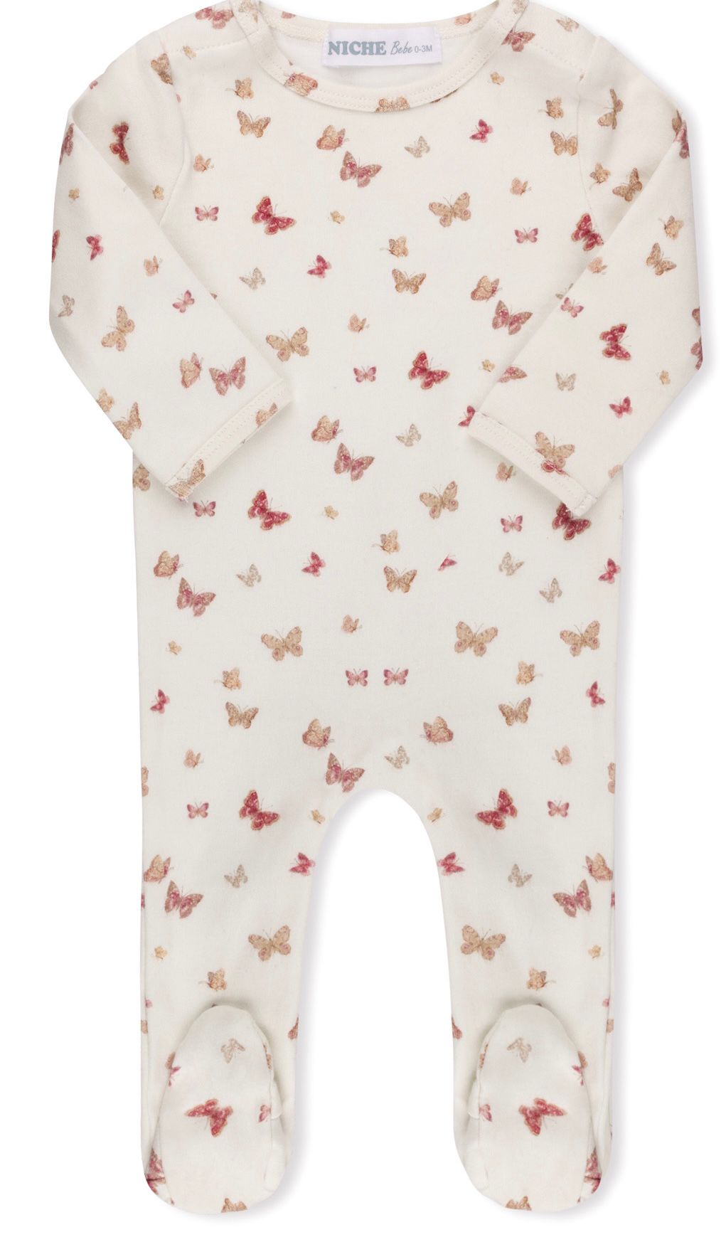 Butterfly Print Footie