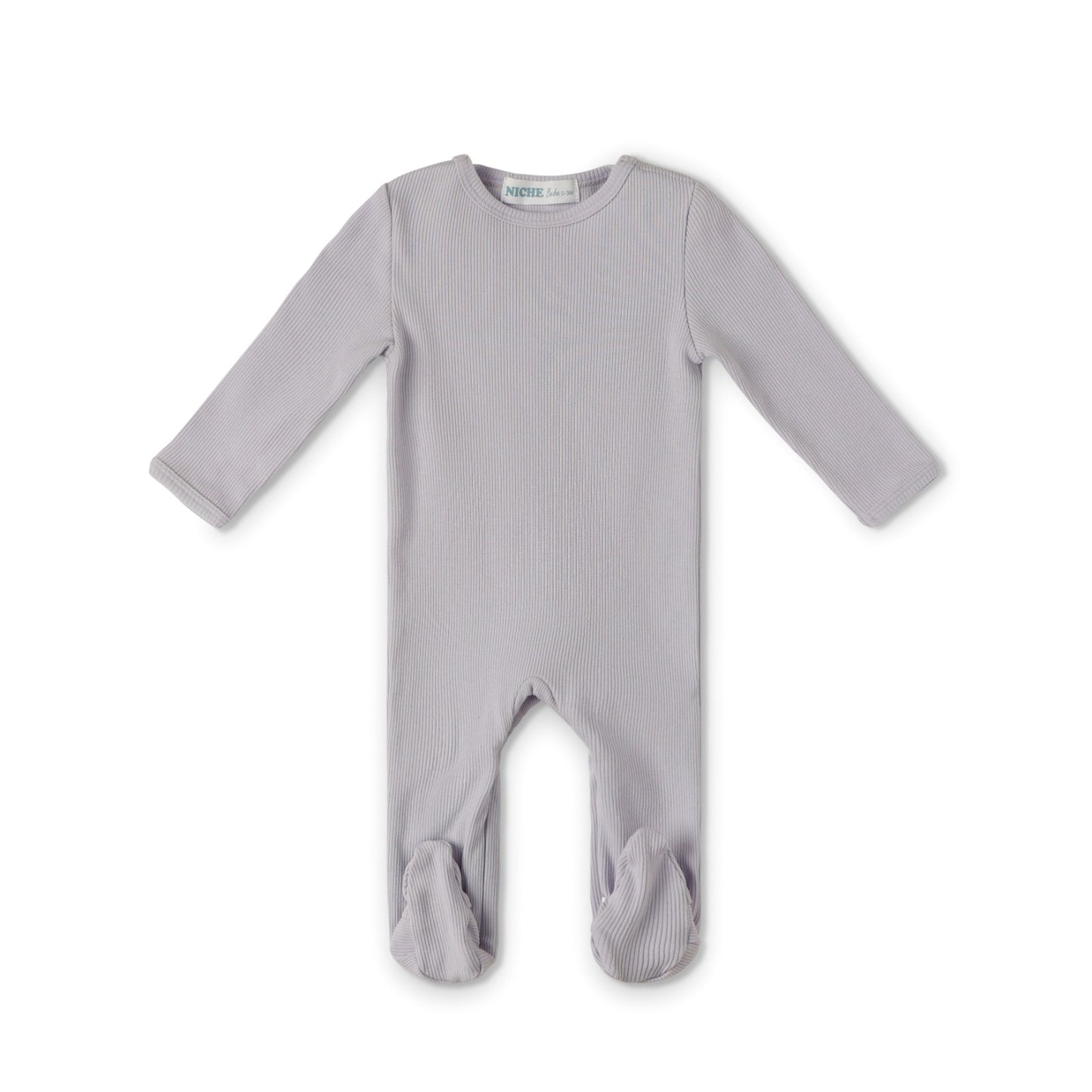 Lavender Ribbed Footie