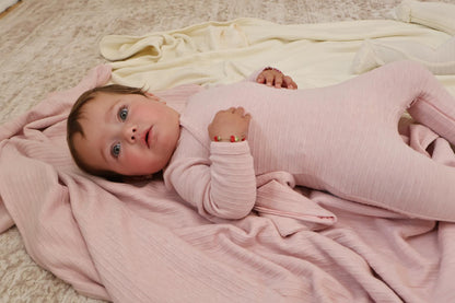 Pink Pure Ribbed Layette