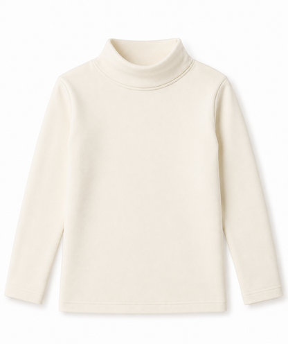 Ivory Ribbed Mock Neck