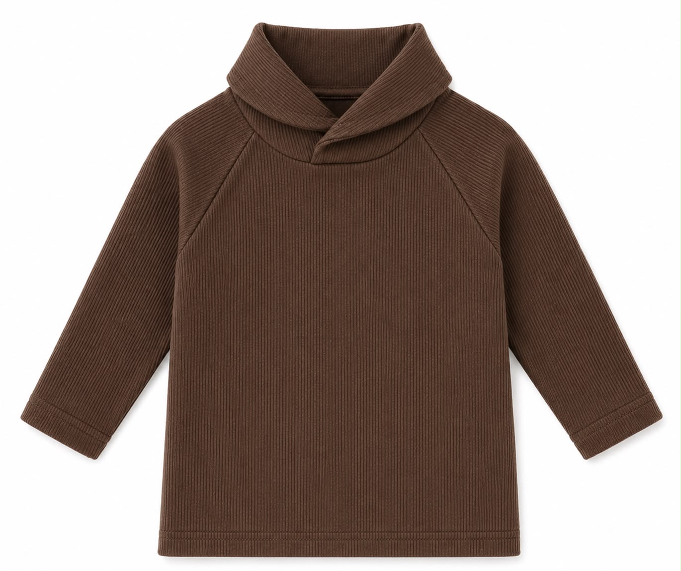 Brown Shawl Neck Top