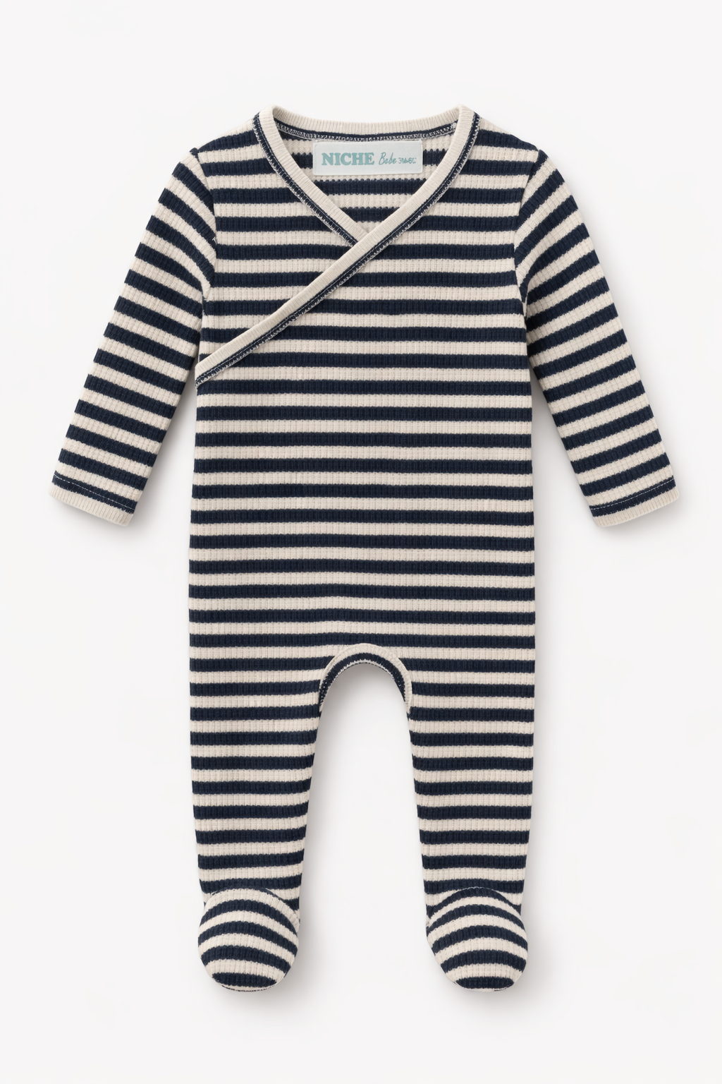 Navy Kimono Footie