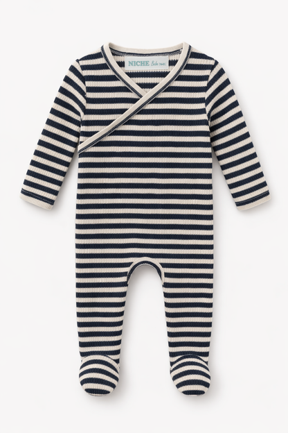 Navy Kimono Footie