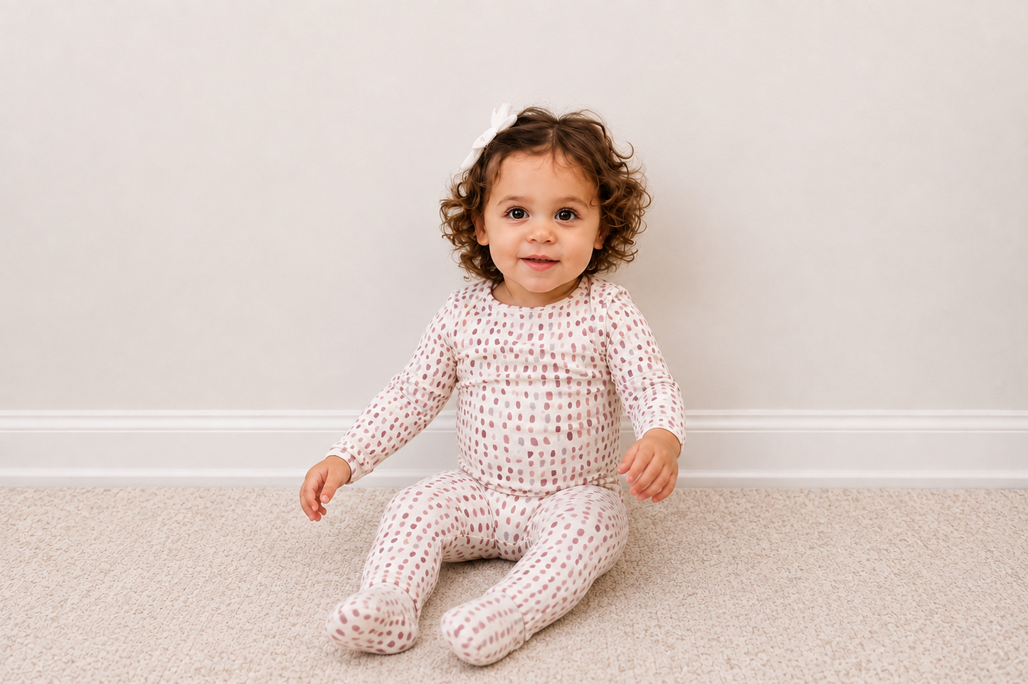 Pink Speckle Footie
