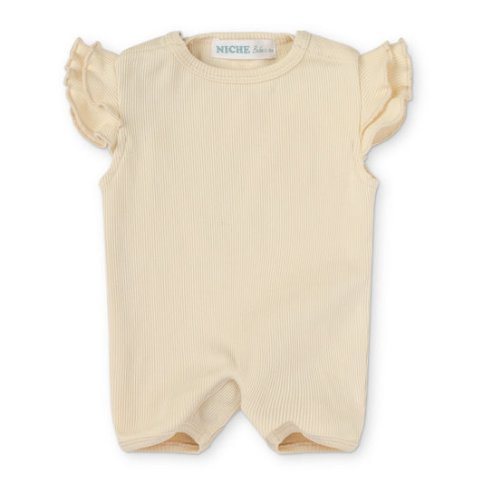 Ivory Ruffle Romper