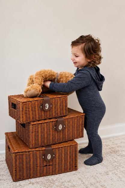 Heathered Navy Bare Comfort Footie