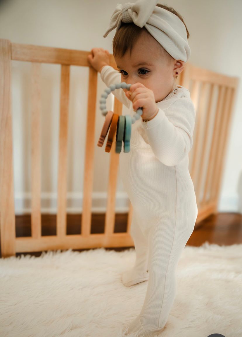 Ivory Ribbed Headband