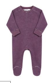 Plumb Distressed Footie
