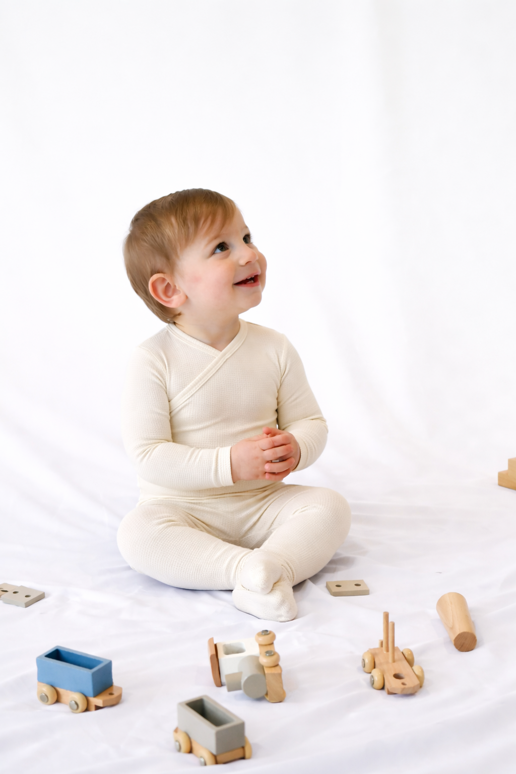 Ivory Knit Kimono Footie