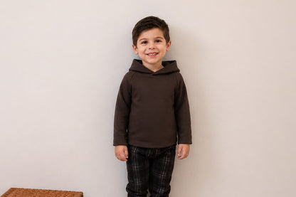 Brown Shawl Neck Top