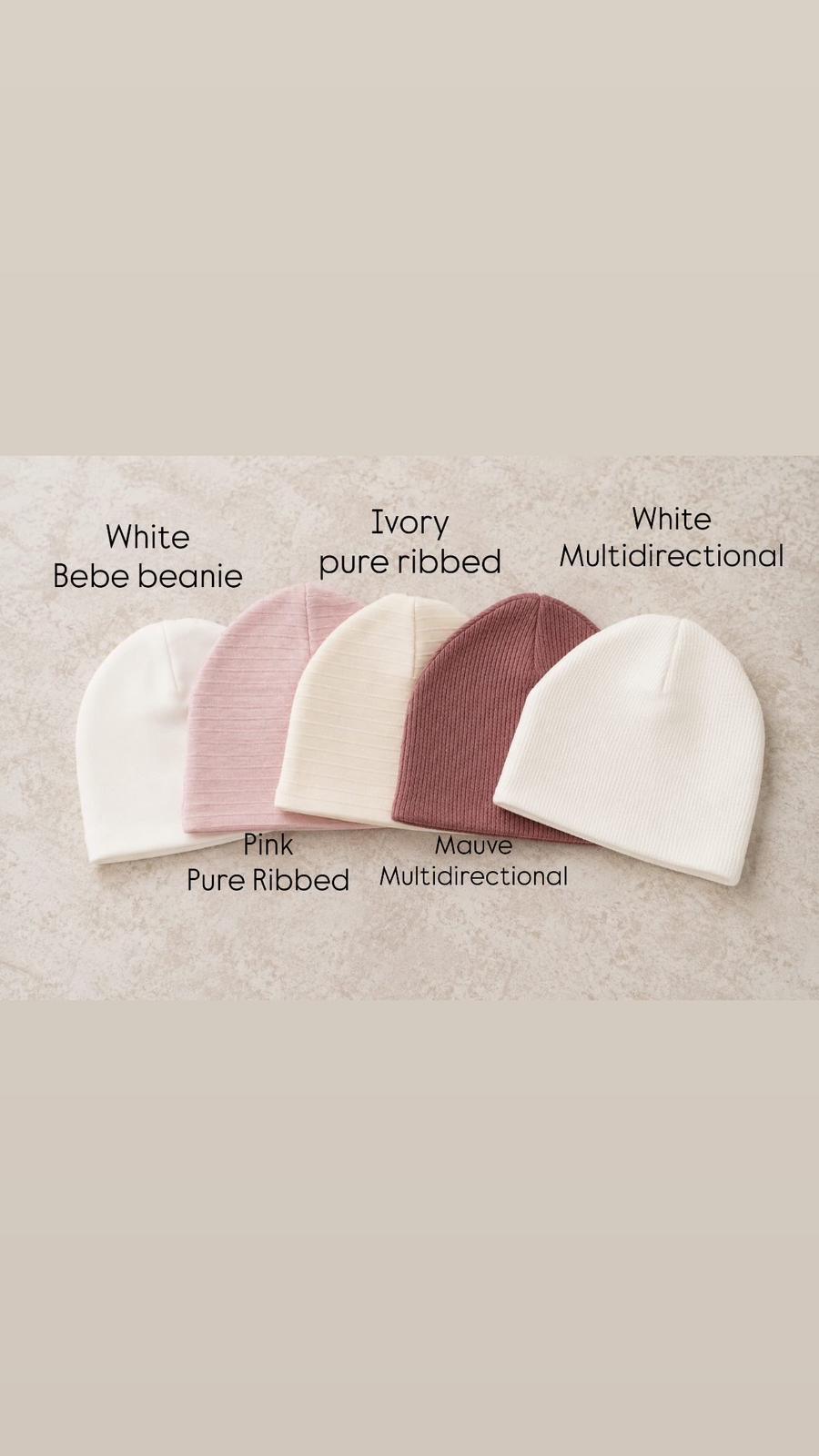 Ivory Pure Ribbed Beanie