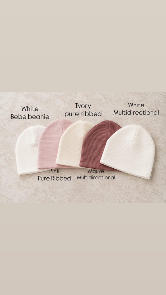 Ivory Pure Ribbed Beanie