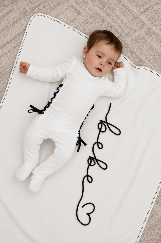 Ivory Corset Footie