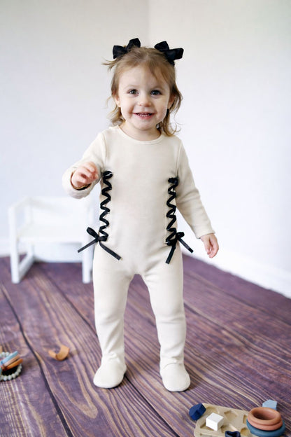 Ivory Corset Footie