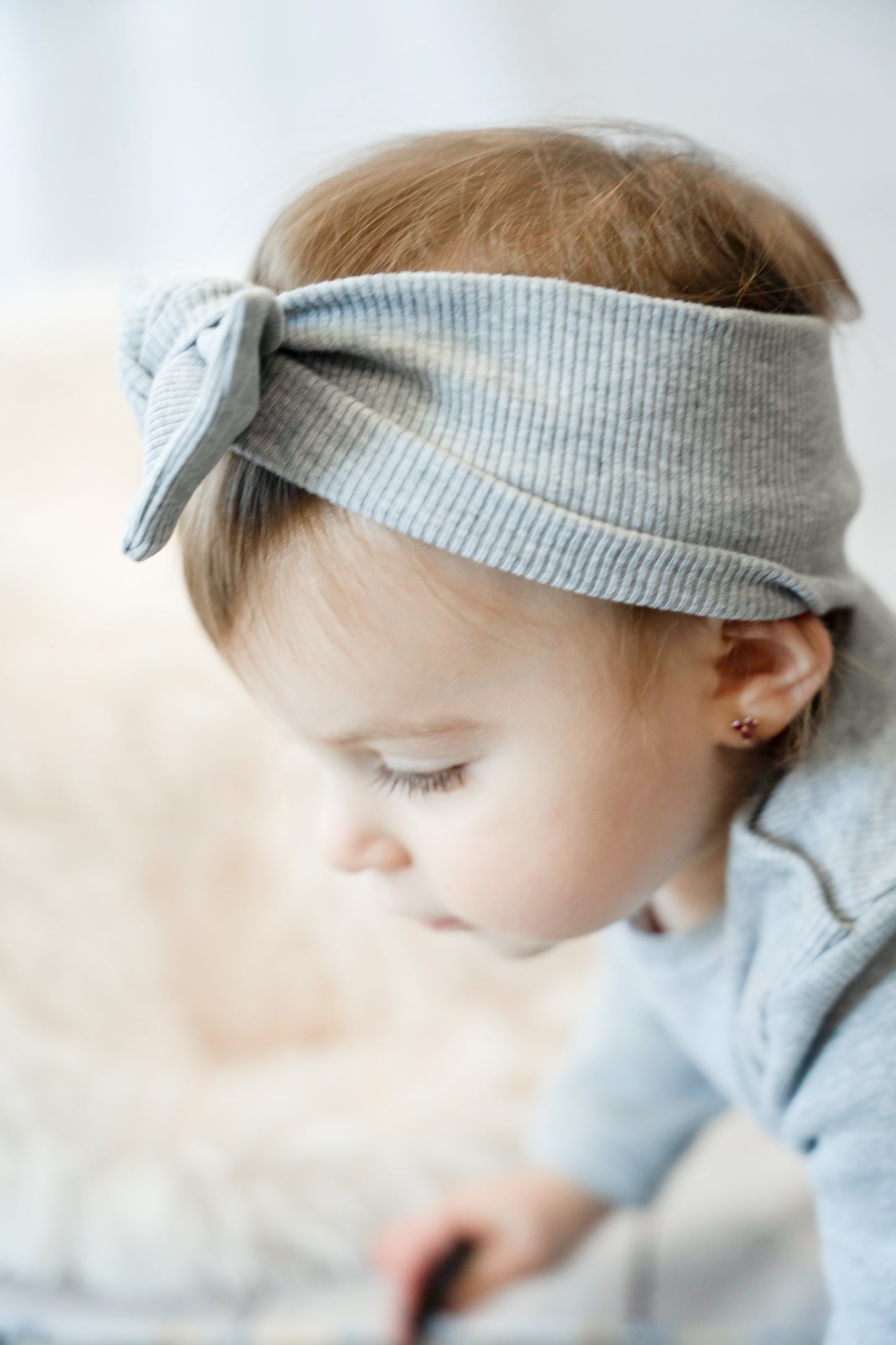 Heather Grey Ribbed  Headband