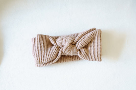 Taupe Waffle Knit Headband