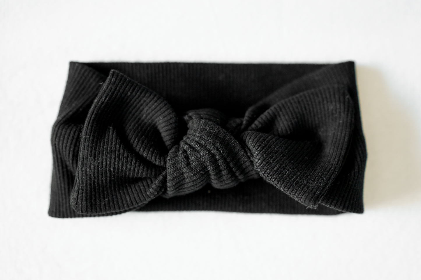 Black Ribbed Headband