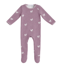 Washed Stress Bow Footie