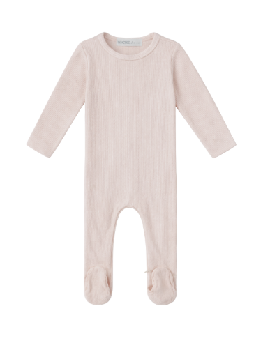 Pale Pink Ribbed Footie