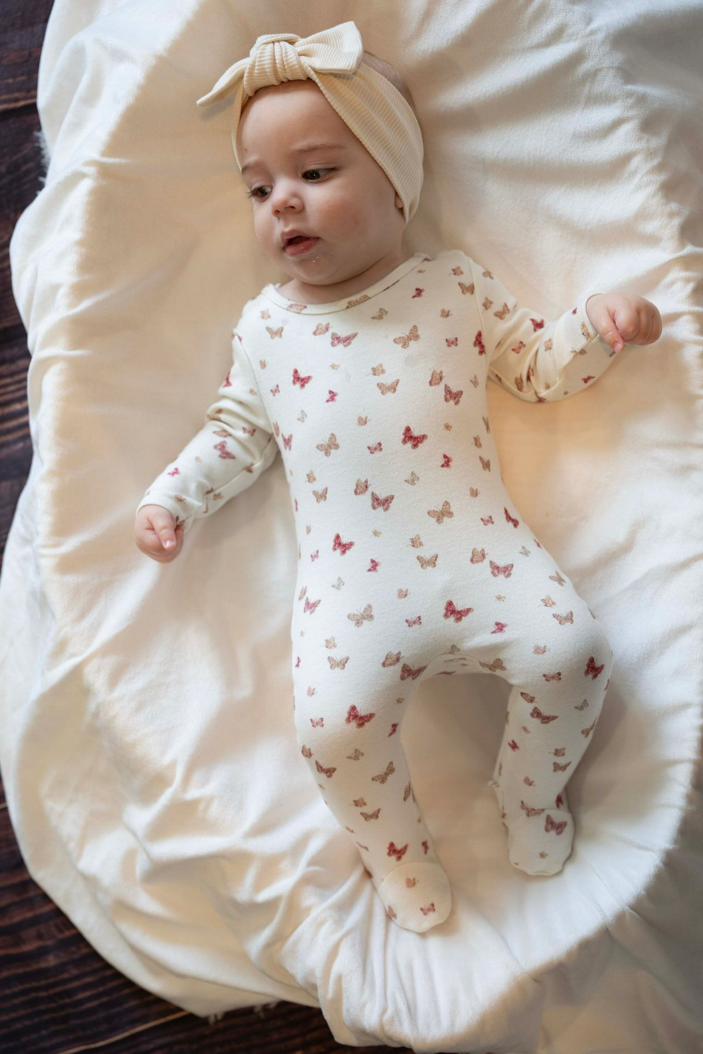 Butterfly Print Footie