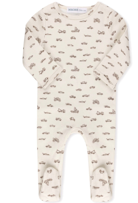 Truck Print Footie