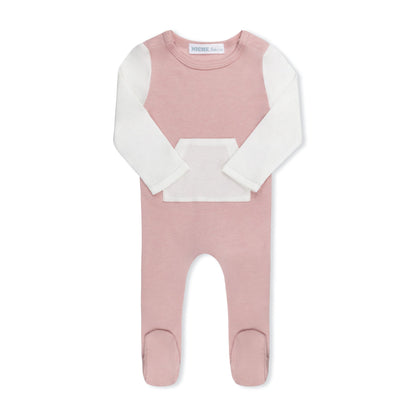 Pink Varsity Footie