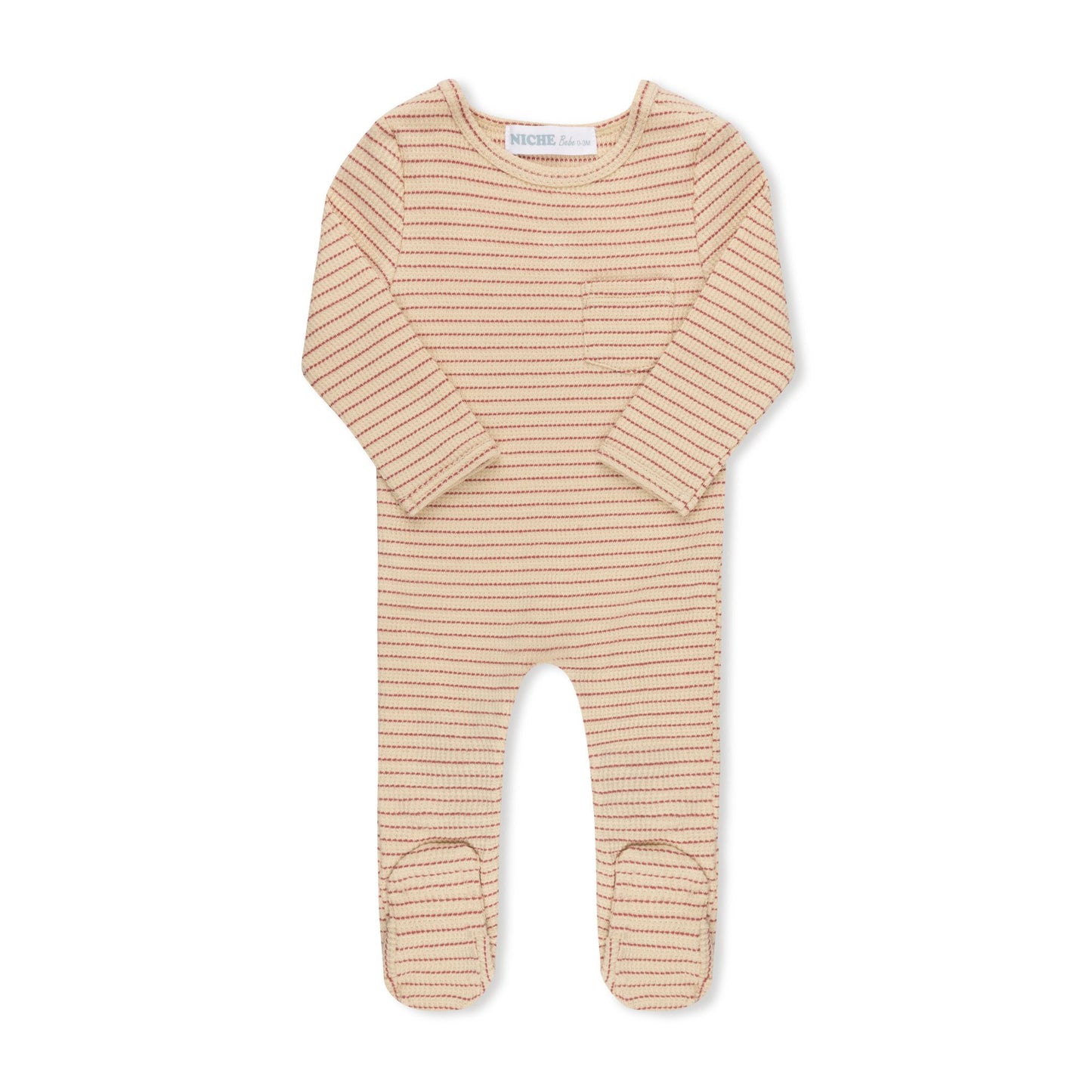 Magenta Striped Pocket Footie