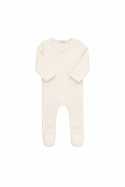 Ivory Knit Kimono Footie