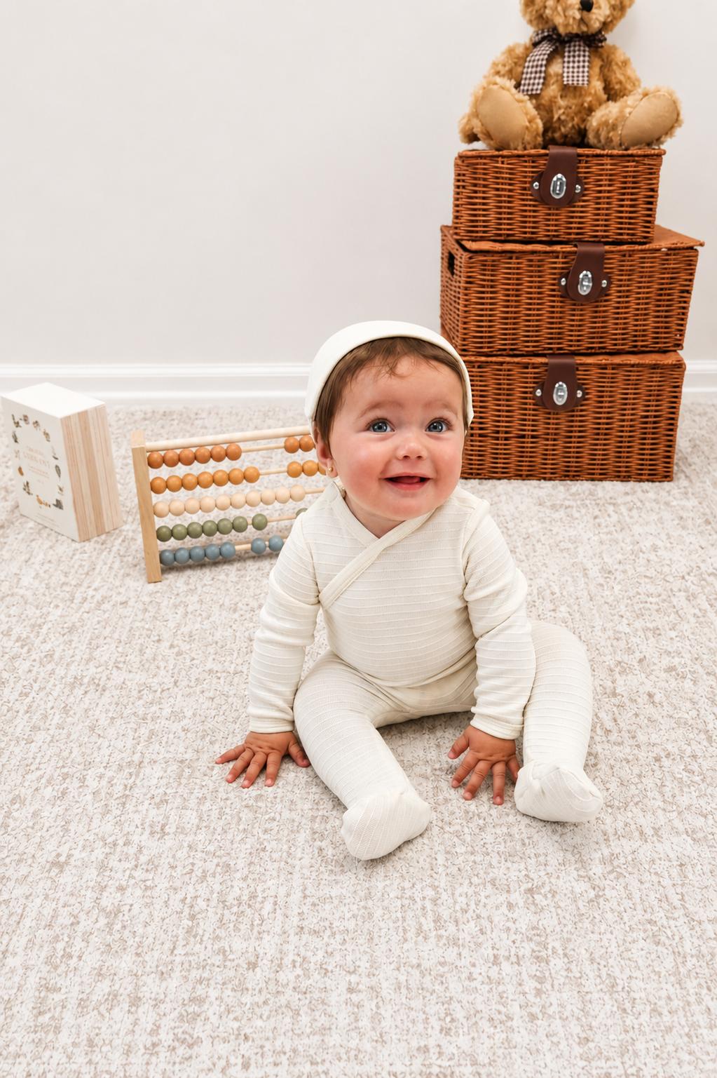 Ivory Pure Ribbed Layette