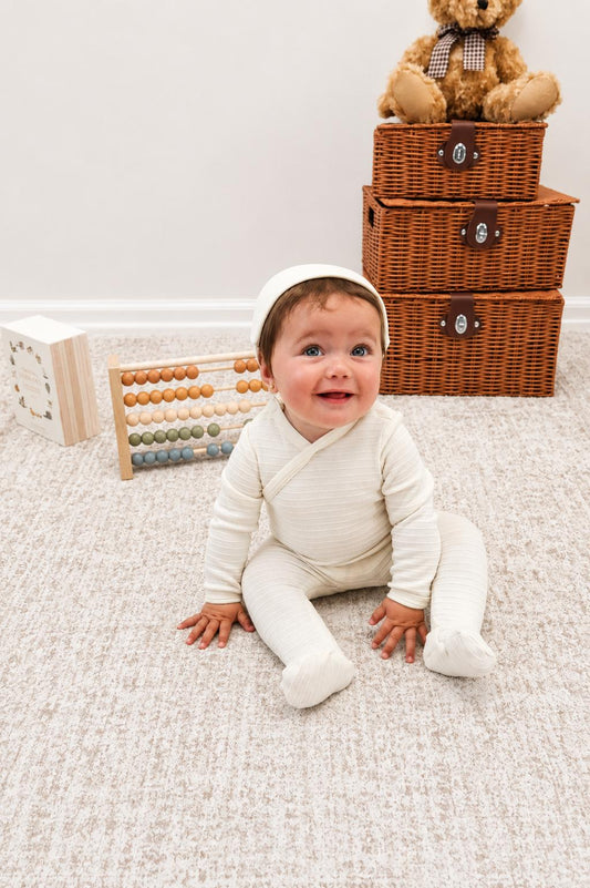 Ivory Pure Ribbed Footie