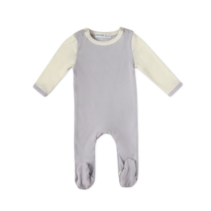 Lavender Block Footie