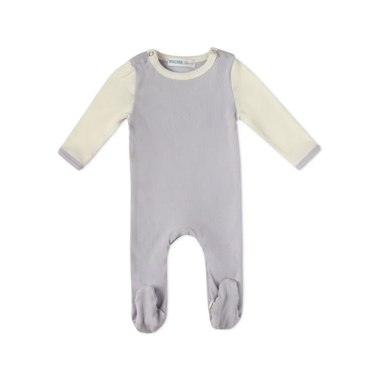Lavender Block Footie